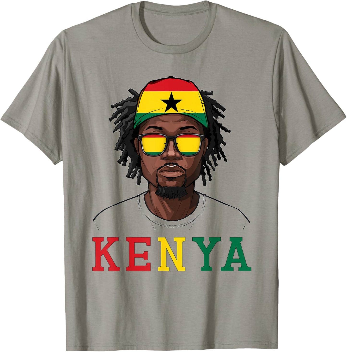 Kenyan Flag Souvenirs Man Uniform Country Kenya T-Shirt - T-Shirt | Sand