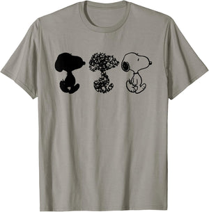 Peanuts Snoopy Black And White Trio T-Shirt - T-Shirt | Sand