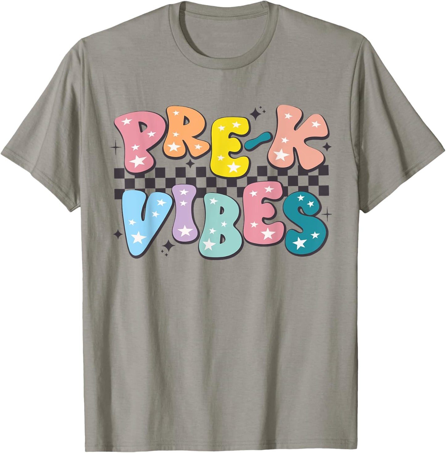 Pre-K Vibes Back To School Teachers Student Hello Pre-K Team Men Women Girls Kids T-Shirt - T-Shirt | Sand