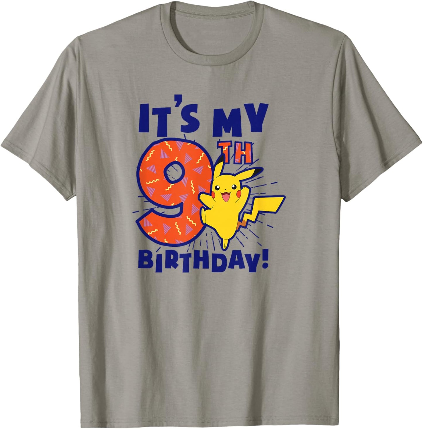 Pokémon Pikachu It's My 9th Birthday Awesome Celebration T-Shirt - T-Shirt | Sand