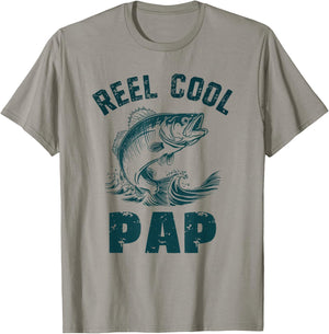 Reel Cool Pap Fishing Grandpa Vintage Style T-Shirt - T-Shirt | Sand