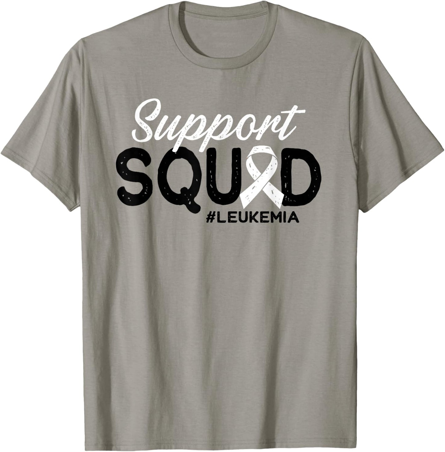Support Squad Orange Ribbon for Blood Cancer Awareness Leukemia T-Shirt - T-Shirt | Sand
