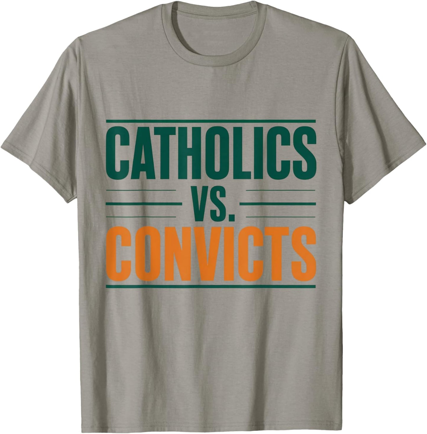 Classic Catholics vs Convicts 1988 T-Shirt - T-Shirt | Sand