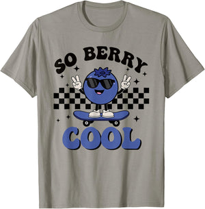 Groovy So Berry Cool Fruit Lover Blueberry Season For Kids T-Shirt - T-Shirt | Sand