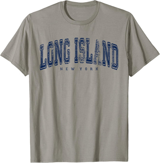 Long Island New York Vintage Retro US City State NY Travel T-Shirt - T-Shirt | Sand