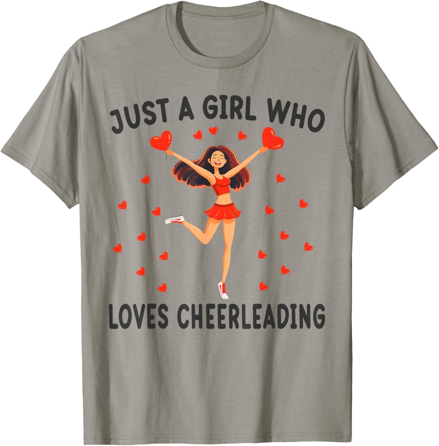 Cheerleading Lovers Gift Just A Girl Who Loves Cheerleading T-Shirt - T-Shirt | Sand