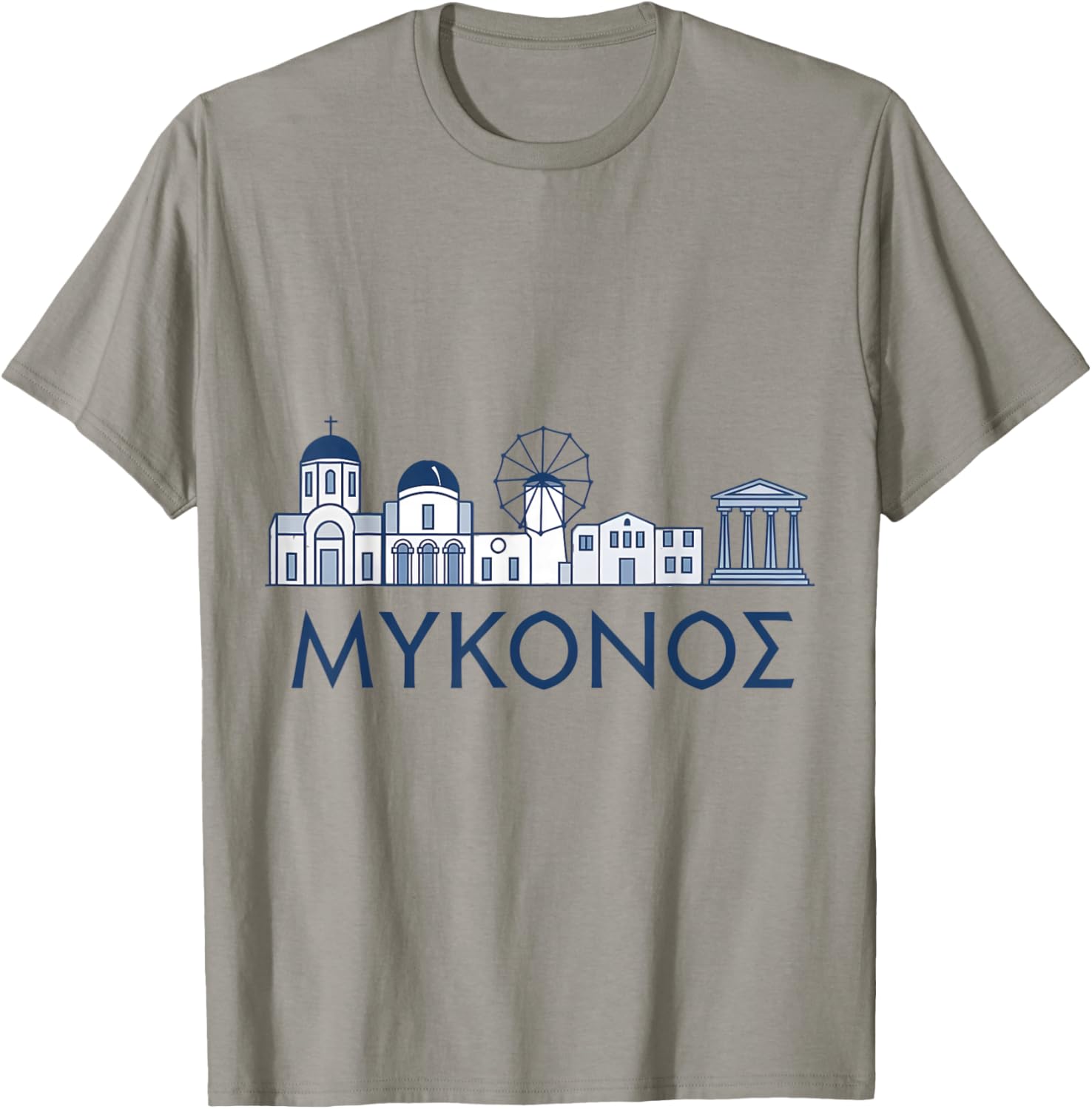 Mykonos Greek Island Greece Souvenir Scenic Scenery Hellas T-Shirt - T-Shirt | Sand