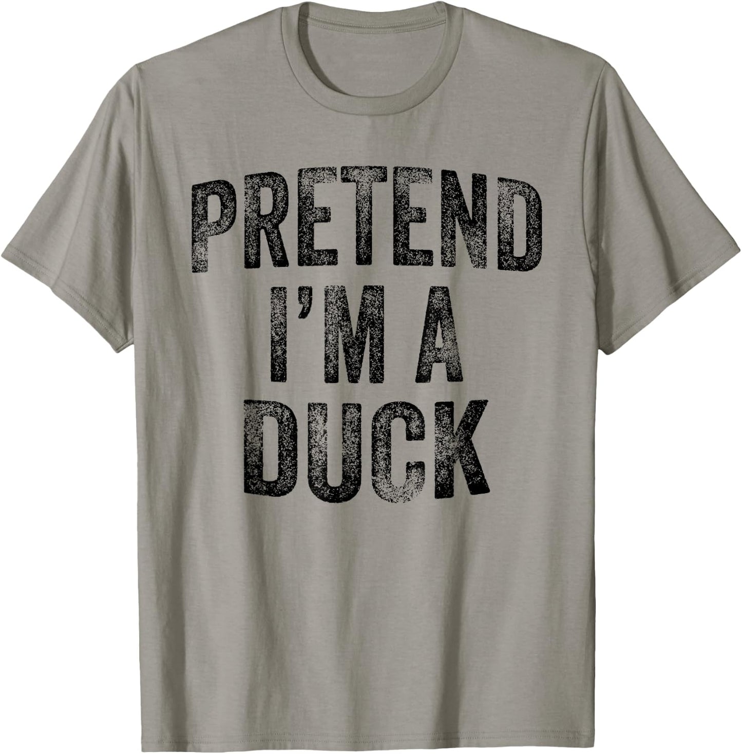 Pretend I'm A Duck Family Lazy Easy Halloween Party Costume T-Shirt - T-Shirt | Sand