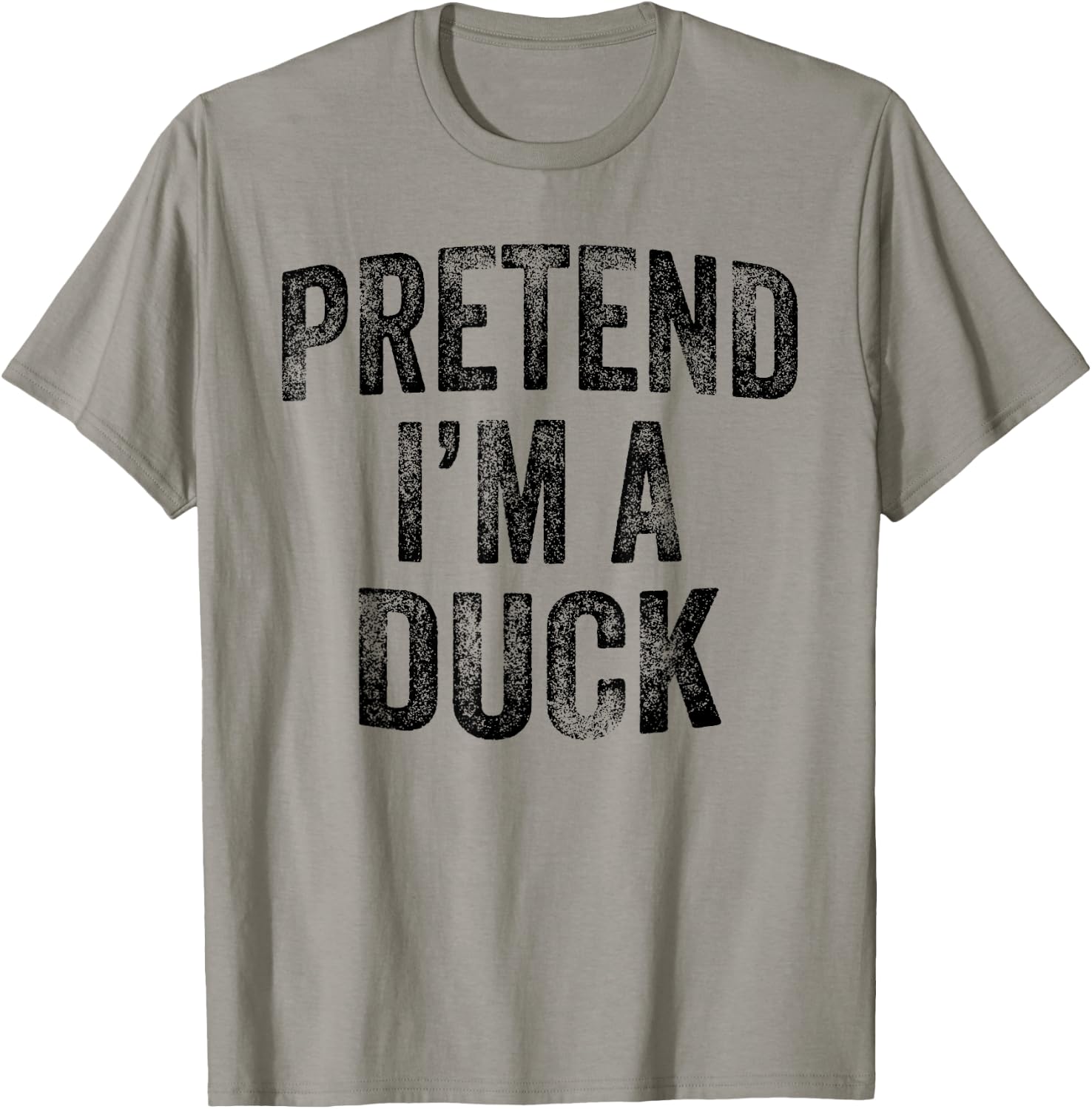 Pretend I'm A Duck Family Lazy Easy Halloween Party Costume T-Shirt - T-Shirt | Sand