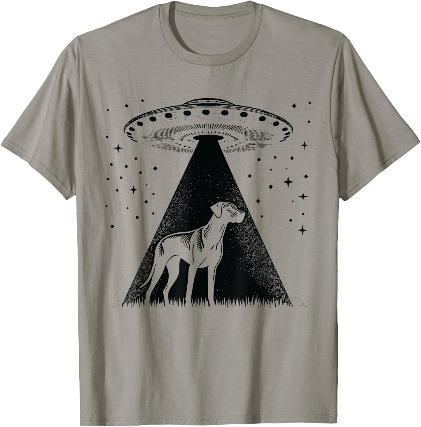 Rhodesian Ridgeback Mom Dad Dog - Funny Alien UFO T-Shirt - T-Shirt | Sand