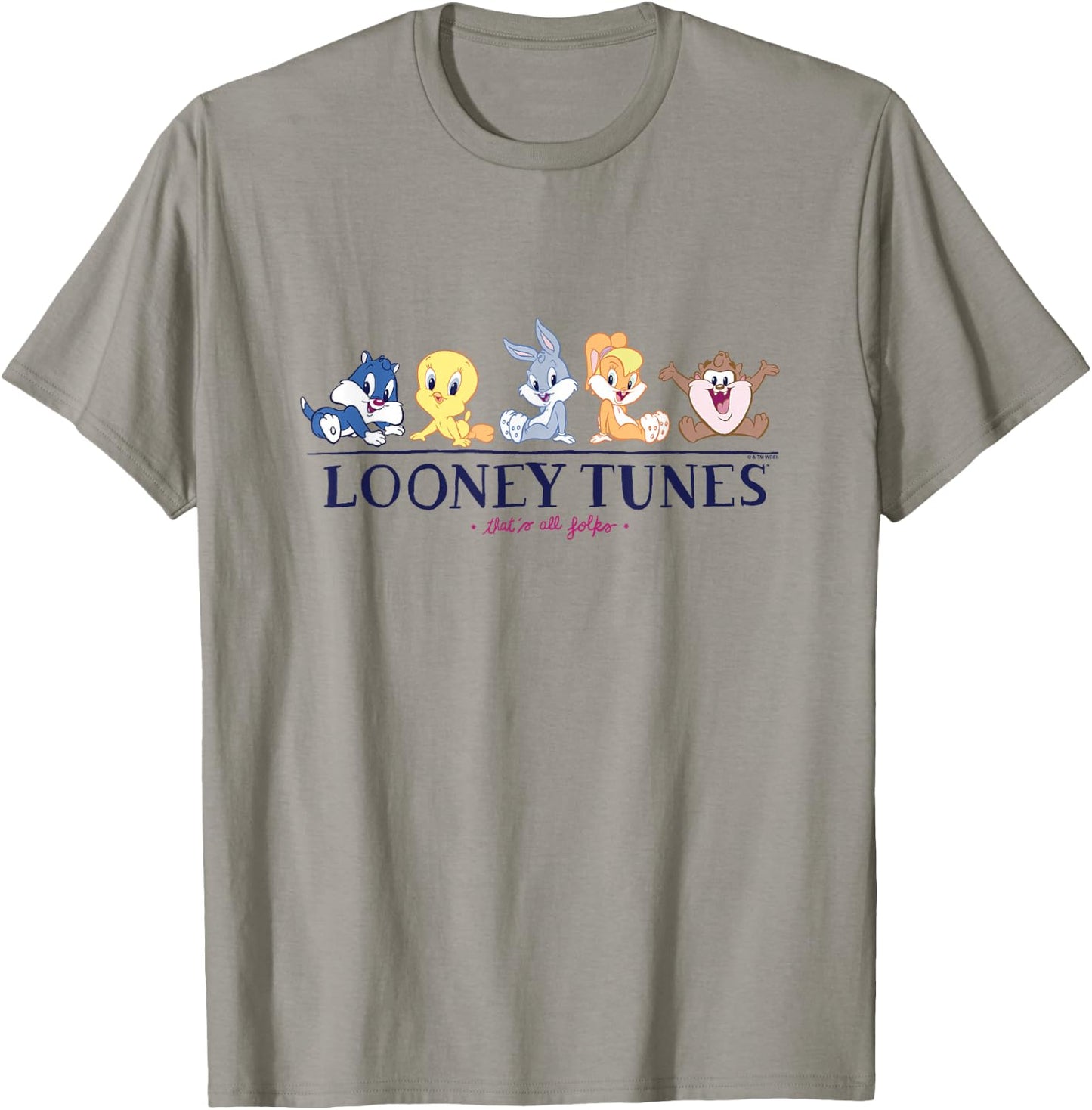 Looney Tunes Baby Looney Tunes That's All Folks Cute Lineup T-Shirt - T-Shirt | Sand