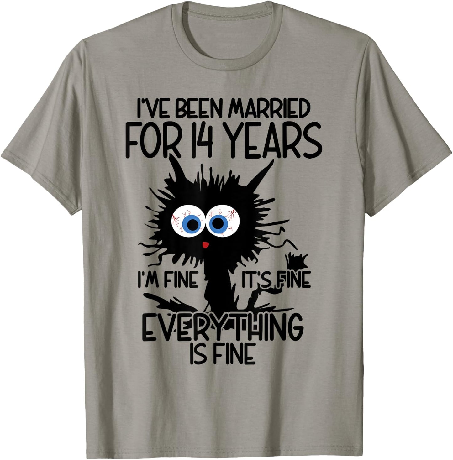 Ivory Wedding I've Been Married For 14 Years T-Shirt - T-Shirt | Sand