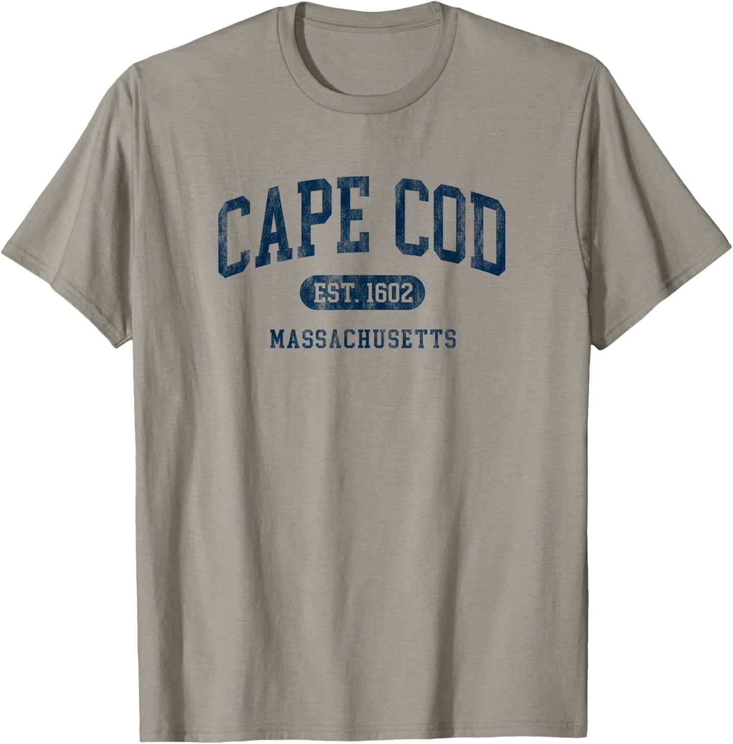 Cape Cod Est 1602 Massachusetts Retro Preppy Throwback T-Shirt - T-Shirt | Sand