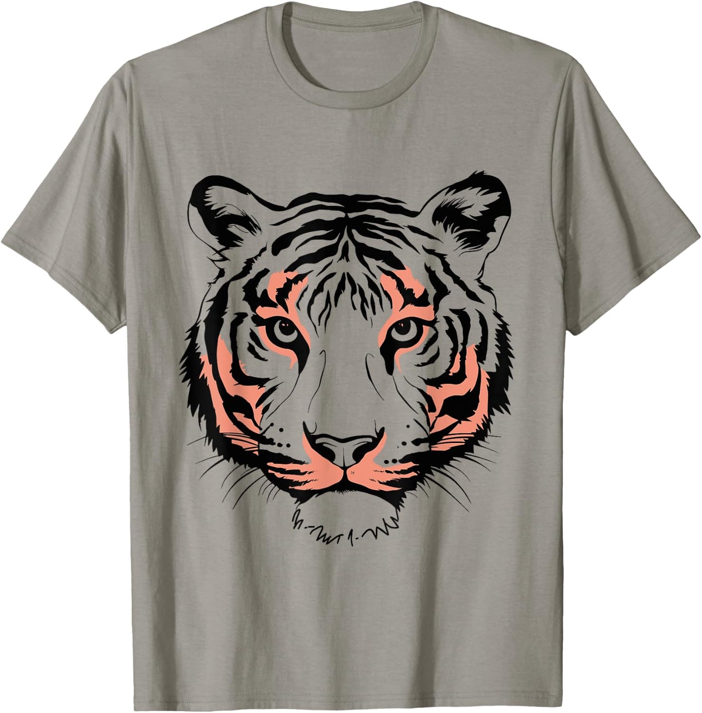 Orange Tiger Face Wild Animal Men Kids Tiger Head T-Shirt - T-Shirt | Sand