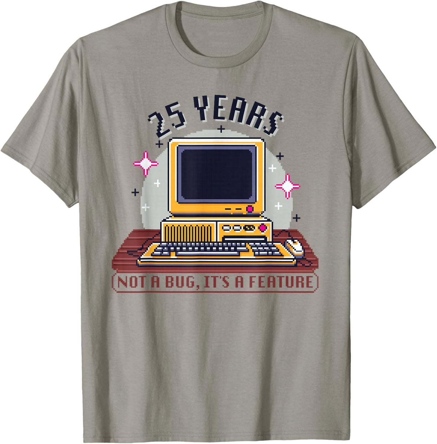 25 Year Old - Computer Nerd Funny Programmer 25th Birthday T-Shirt - T-Shirt | Sand
