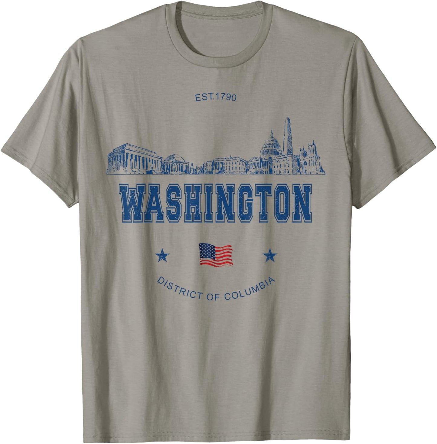 Washington DC Skyline Vintage T-Shirt - T-Shirt | Sand