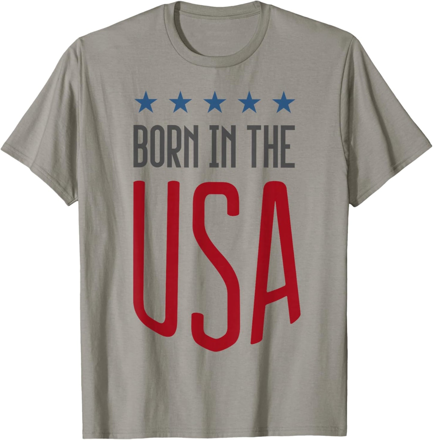 Born in The USA Patriotic Small T-Shirt - T-Shirt | Sand