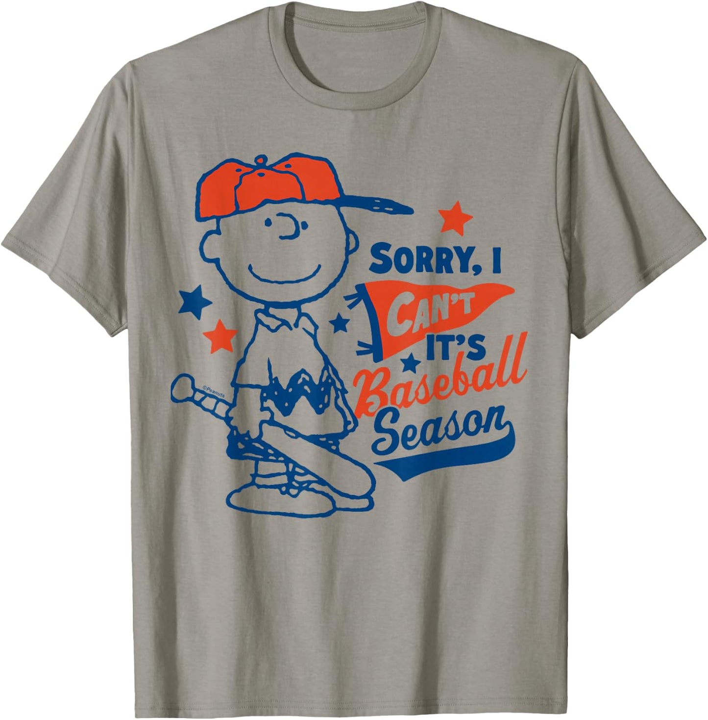 Peanuts - Charlie Brown Baseball Season T-Shirt - T-Shirt | Sand