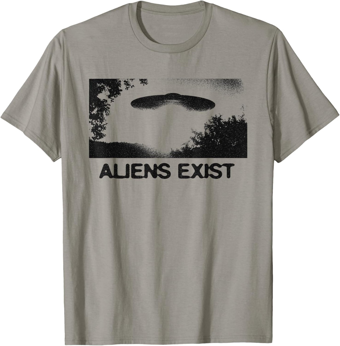Aliens Exist UFO Sighting Retro Sci-Fi T-Shirt - T-Shirt | Sand