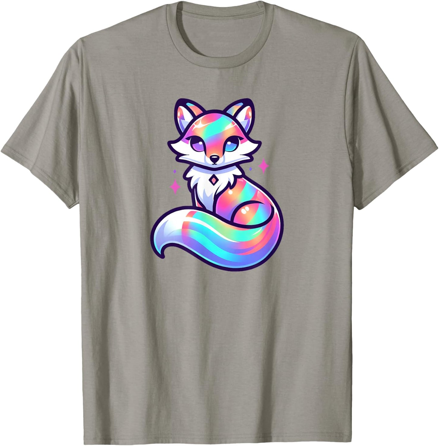 TherianPride Rainbow Fox Therian T-Shirt - T-Shirt | Sand