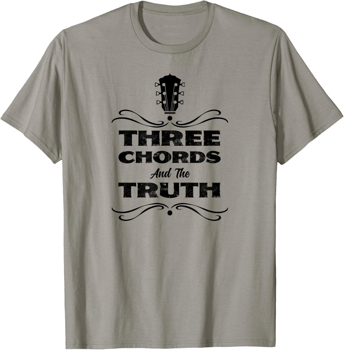 Three Chords &The Truth Country Folk Music Acoustic Guitar T-Shirt - T-Shirt | Sand