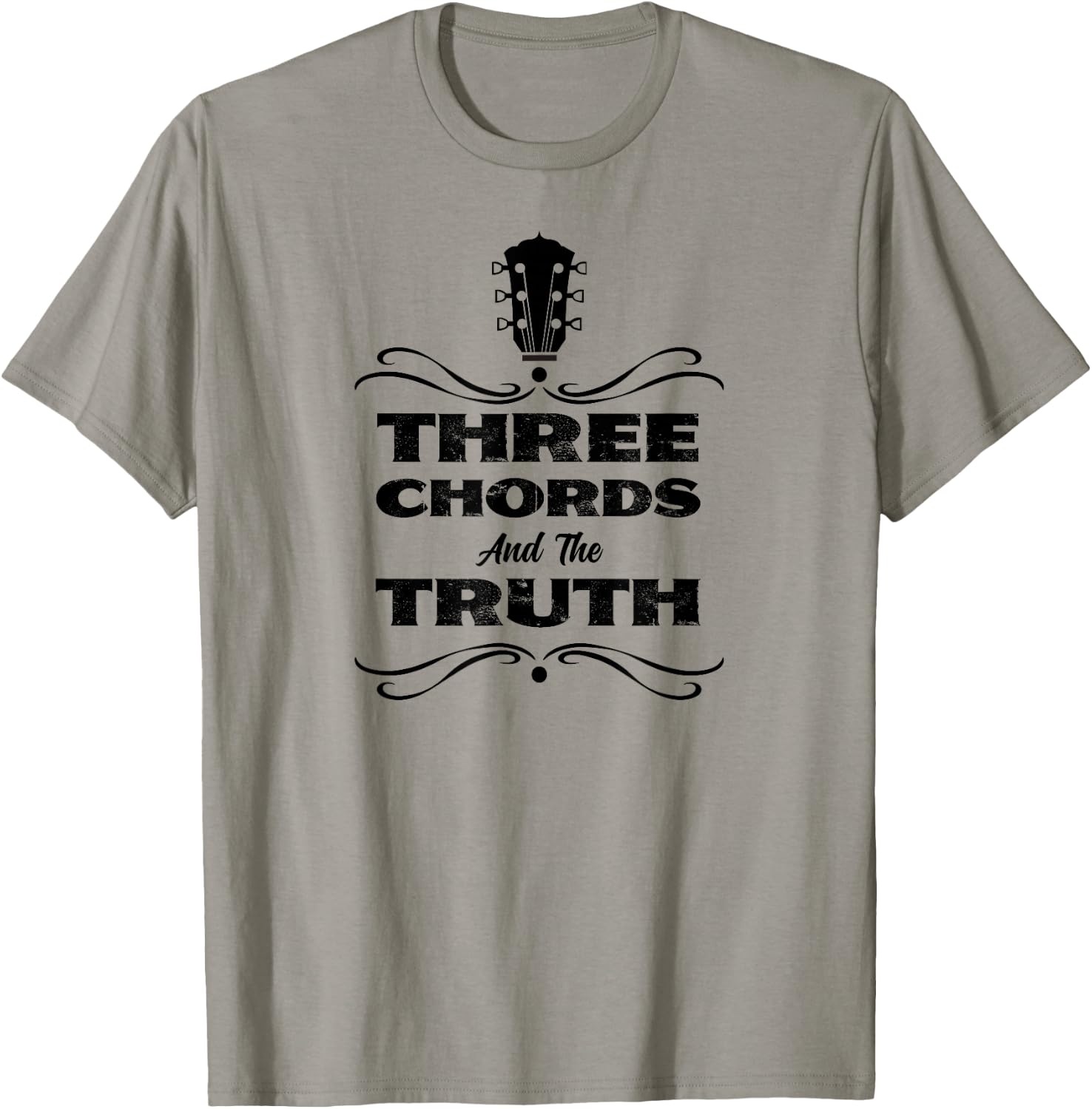 Three Chords &The Truth Country Folk Music Acoustic Guitar T-Shirt - T-Shirt | Sand