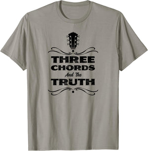 Three Chords &The Truth Country Folk Music Acoustic Guitar T-Shirt - T-Shirt | Sand
