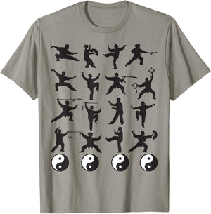 Yin Yang Shirt Tai Chi Pose Qigong Martial Art Men Women Kid T-Shirt - T-Shirt | Sand