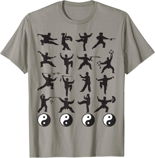 Yin Yang Shirt Tai Chi Pose Qigong Martial Art Men Women Kid T-Shirt - T-Shirt | Sand