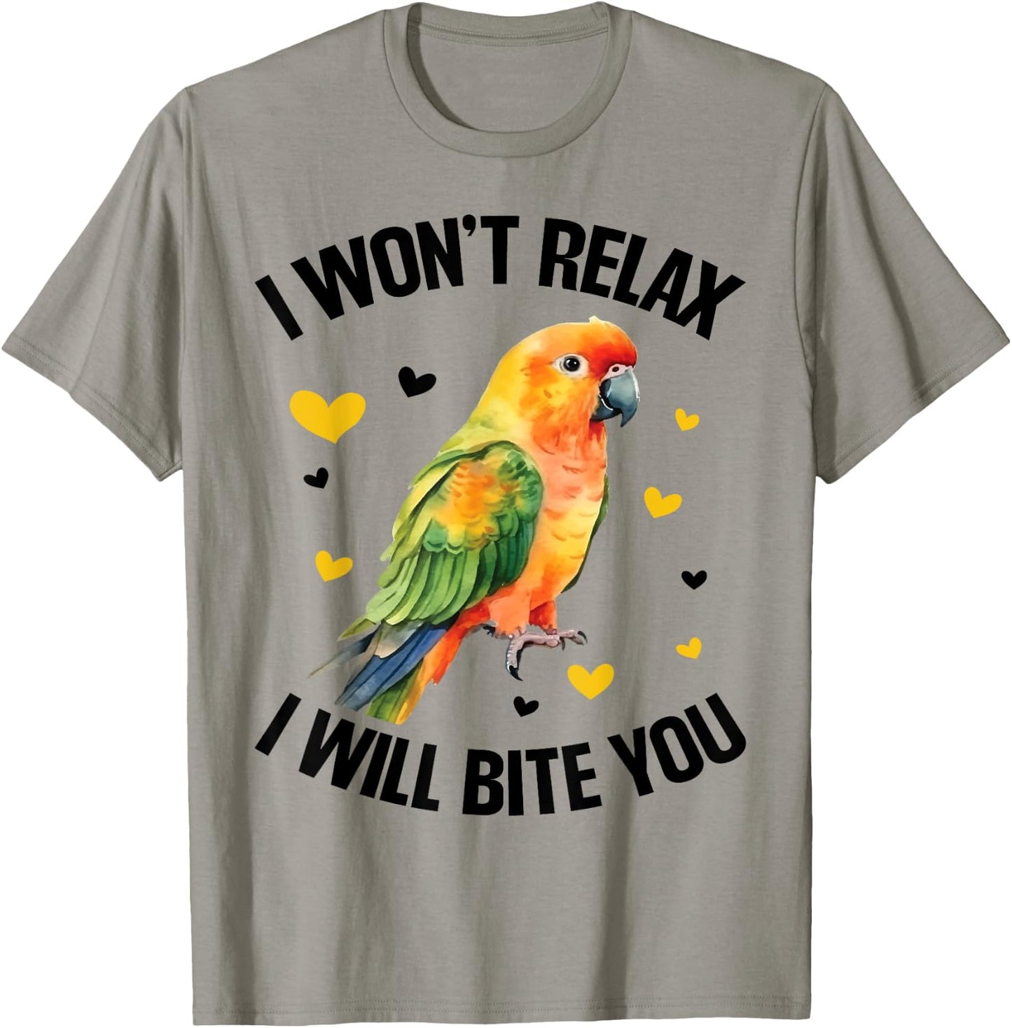Sun Conure Bed Sun Conure Food Sun Conures Sunconure T-Shirt - T-Shirt | Sand