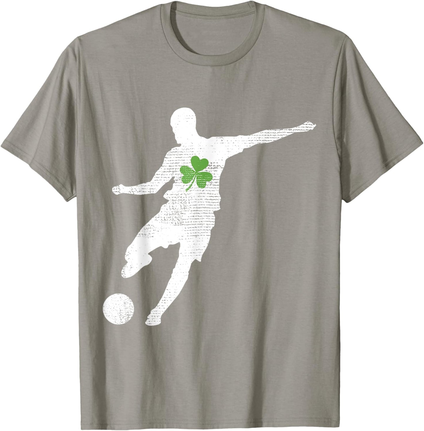 Soccer Lovers Green Shamrock Leaf St Patricks Day T-Shirt - T-Shirt | Sand