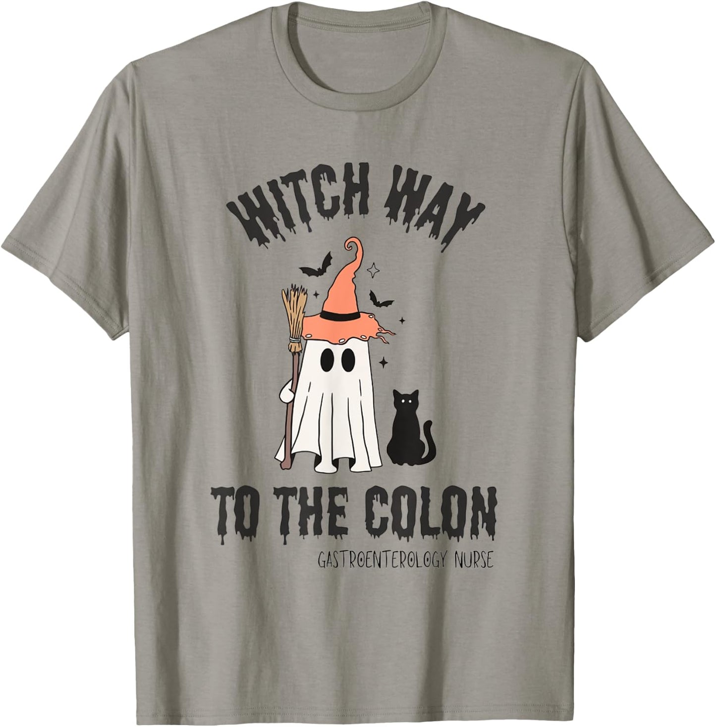 Endo Nurse Halloween Gastrointestinal Nurse Ghost Endoscopy T-Shirt - T-Shirt | Sand