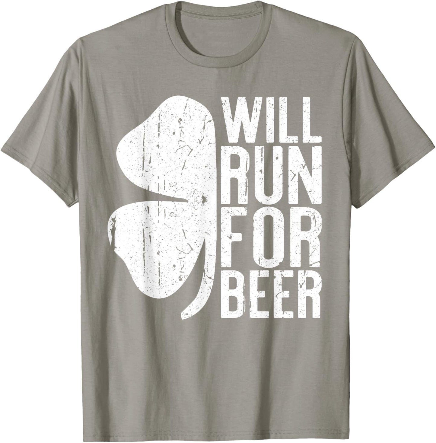 Will Run For Beer Shirt Irish Men Women St Patricks Day T-Shirt - T-Shirt | Sand