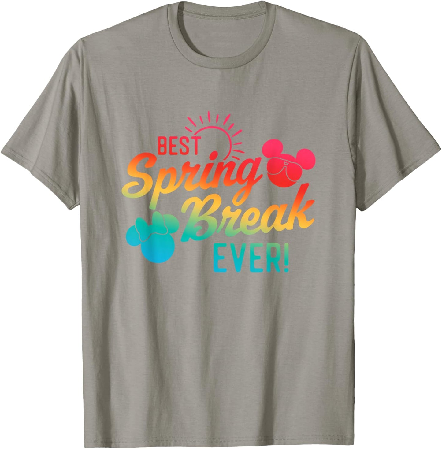 Disney Mickey And Friends Best Spring Break Ever Chest Logo T-Shirt - T-Shirt | Sand