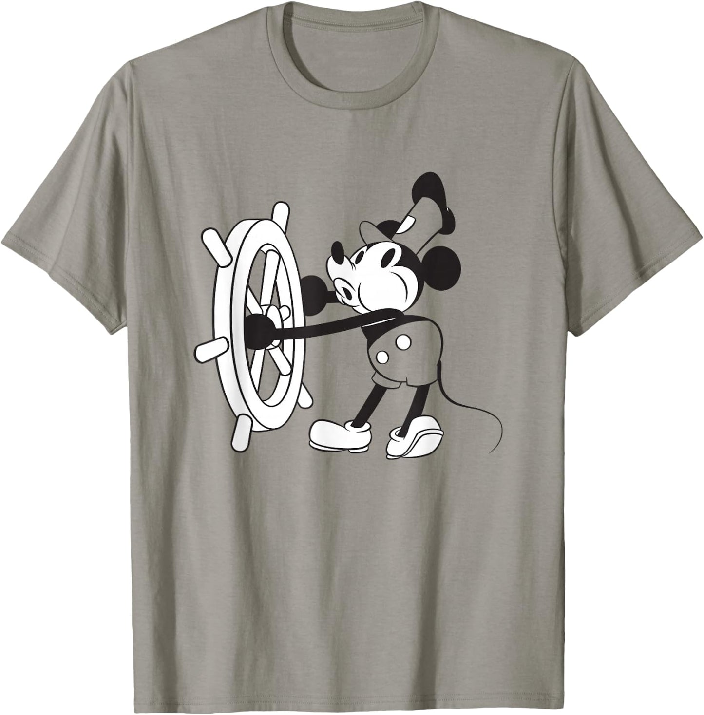 Disney Steamboat Willie Mickey Vintage Big Chest Portrait T-Shirt - T-Shirt | Sand