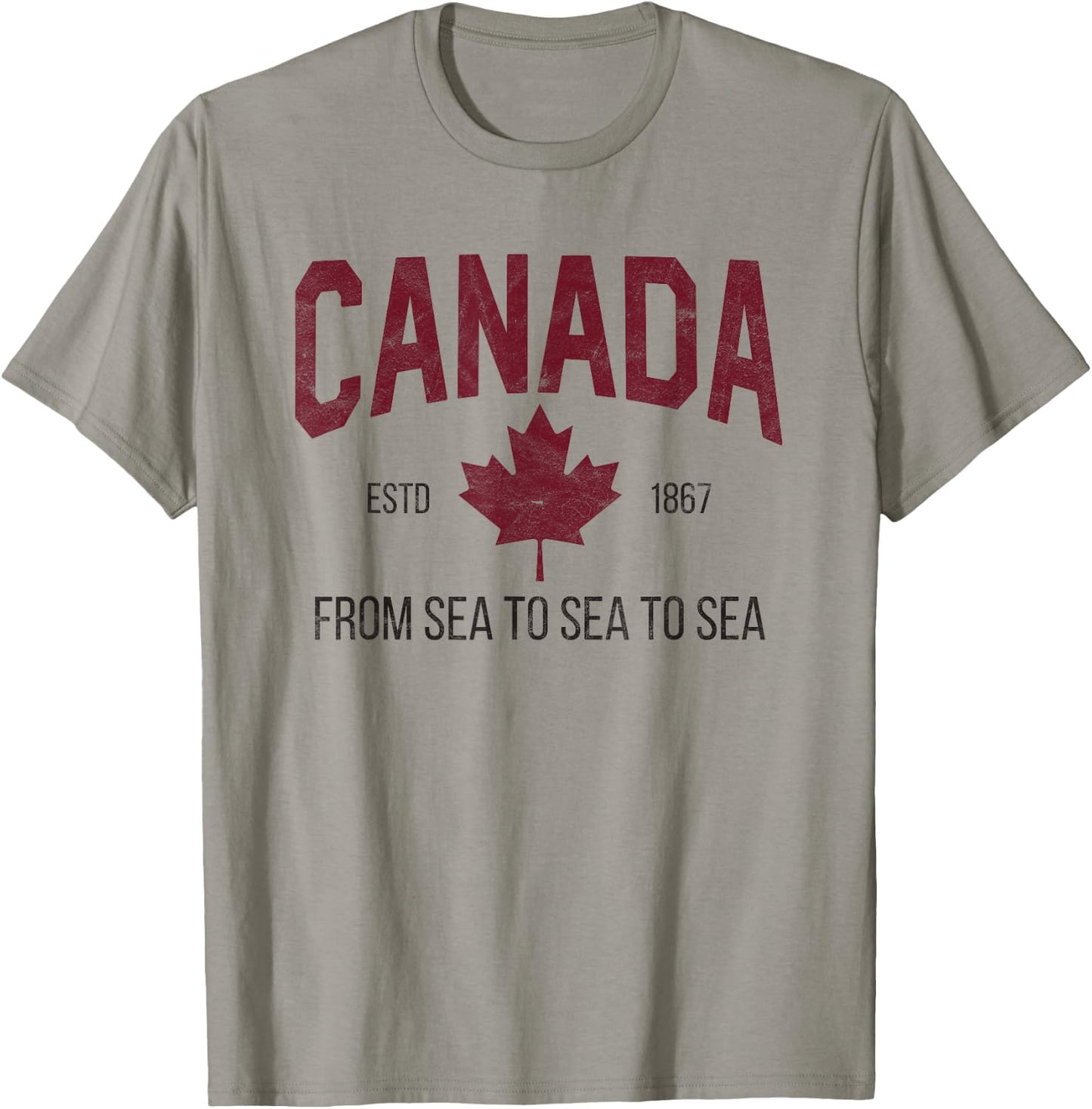 Canada Maple Leaf Flag Canadian T-Shirt - T-Shirt | Sand