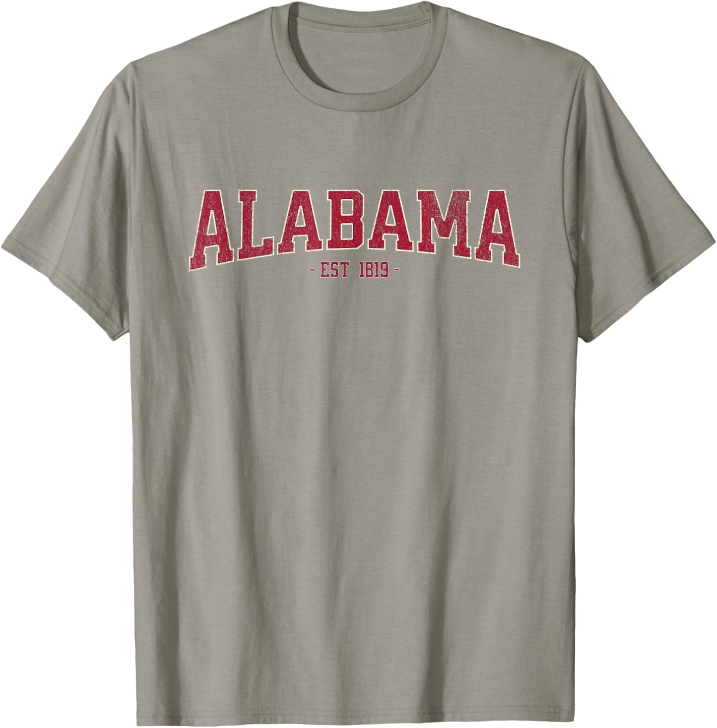 Classic Alabama Retro Varsity Vintage Alabama Distressed T-Shirt - T-Shirt | Sand