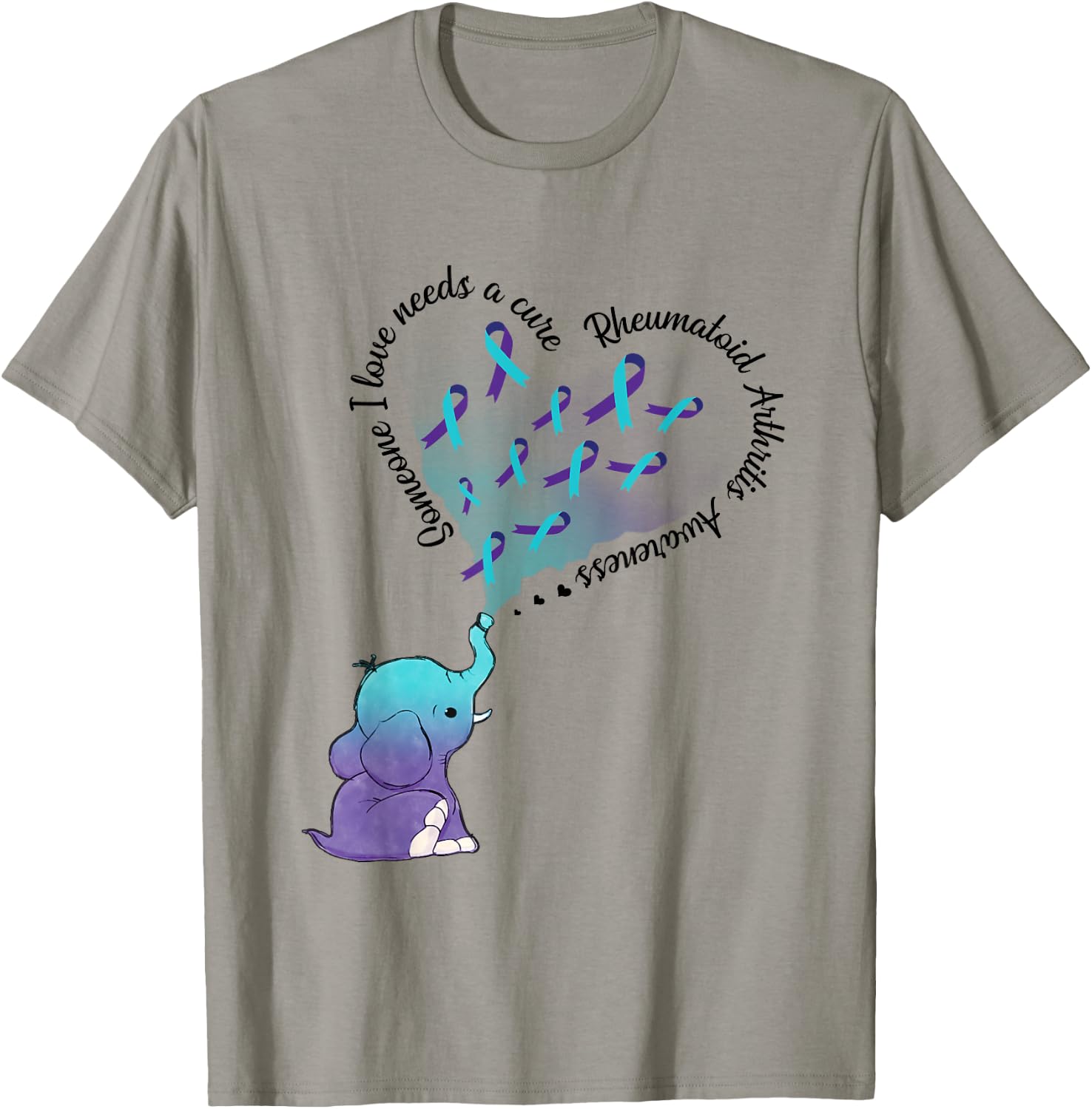 Someone I Love Needs A Cure Rheumatoid Arthritis Awareness T-Shirt - T-Shirt | Sand