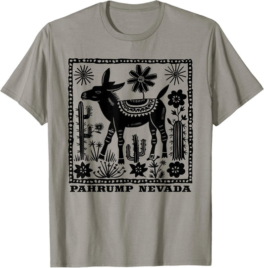 Pahrump Nevada Burro Lover Relocated Wild Donkeys and Horses T-Shirt - T-Shirt | Sand