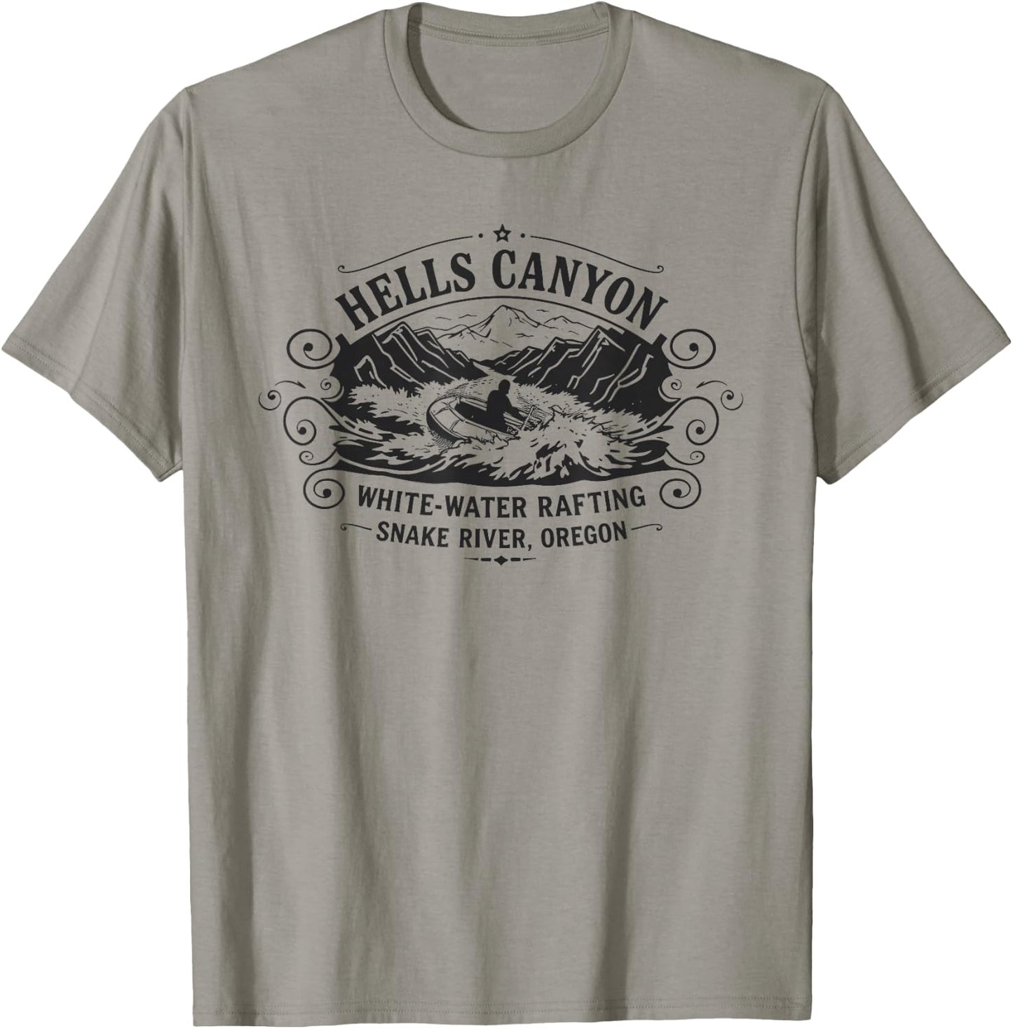Hells Canyon White Water Rafting Snake River Oregon T-Shirt - T-Shirt | Sand