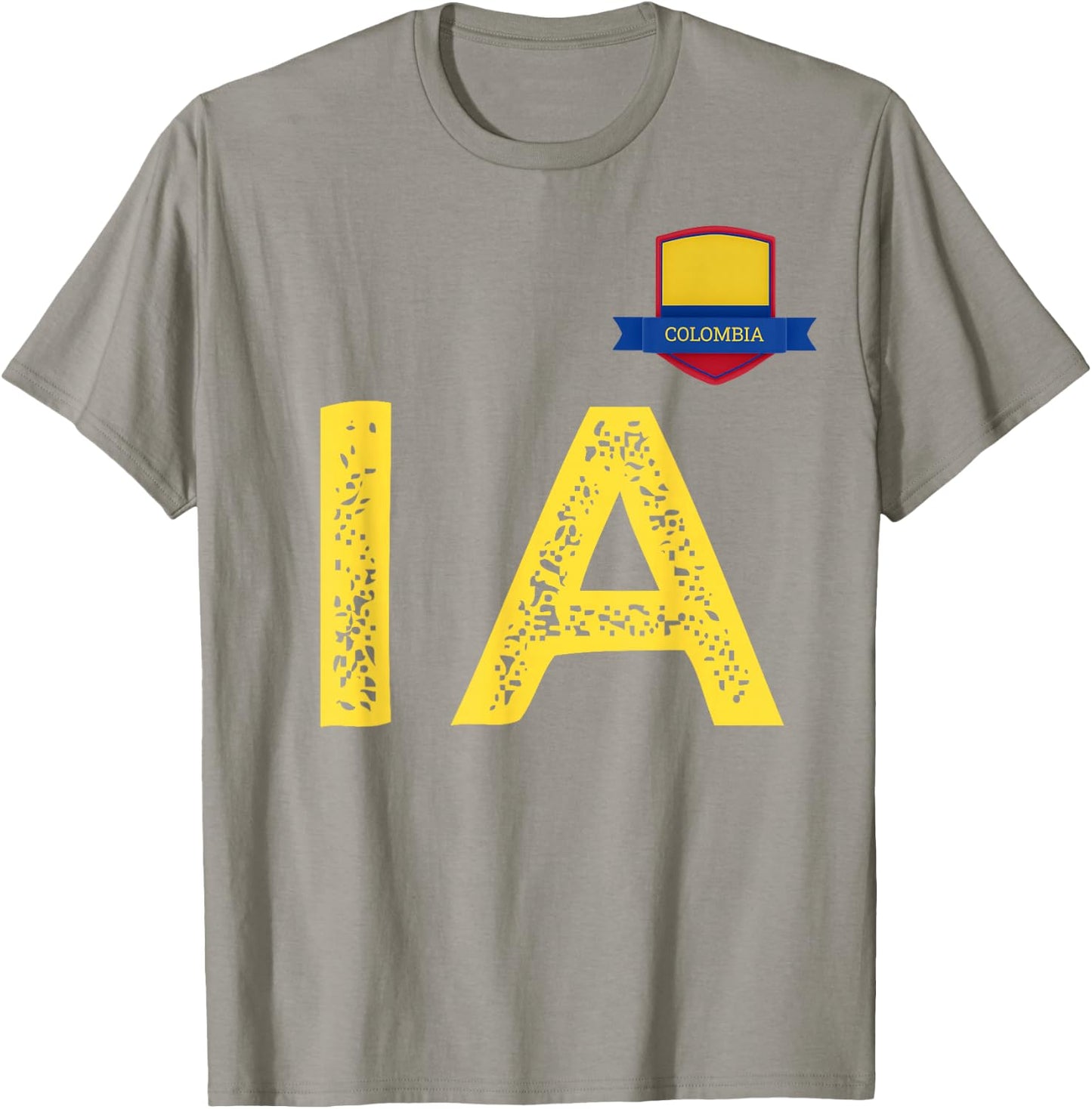 Colombia Human-Flag Letter I and A Colombian T-Shirt - T-Shirt | Sand