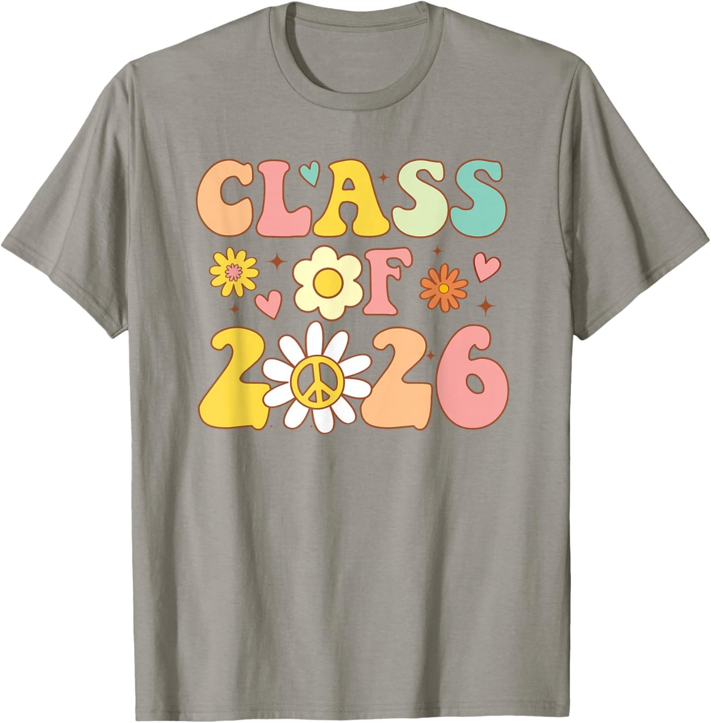 Retro Class of 2026 High School Senior Graduation Girls T-Shirt - T-Shirt | Sand