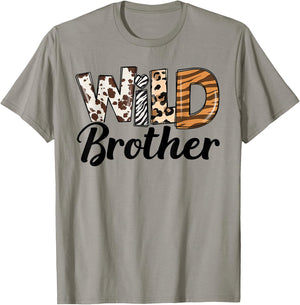 Wild Brother Birthday Family Bro Safari Zoo Jungle Animals T-Shirt - T-Shirt | Sand