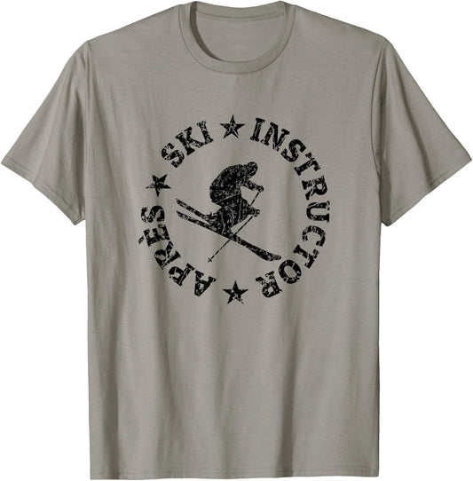 Apres-Ski Instructor Seal (Vintage Black) Skier T-Shirt - T-Shirt | Sand