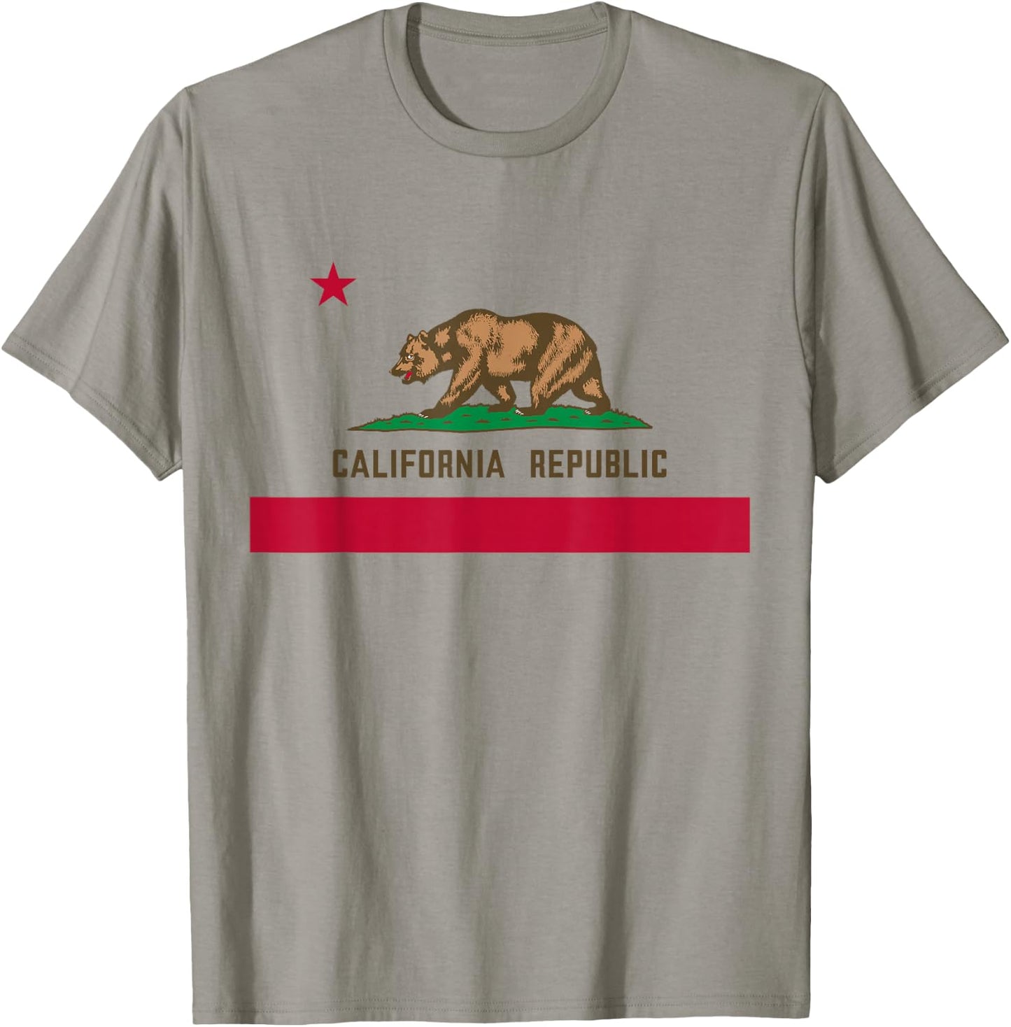 California Republic Flag Patriotic State USA T-Shirt - T-Shirt | Sand