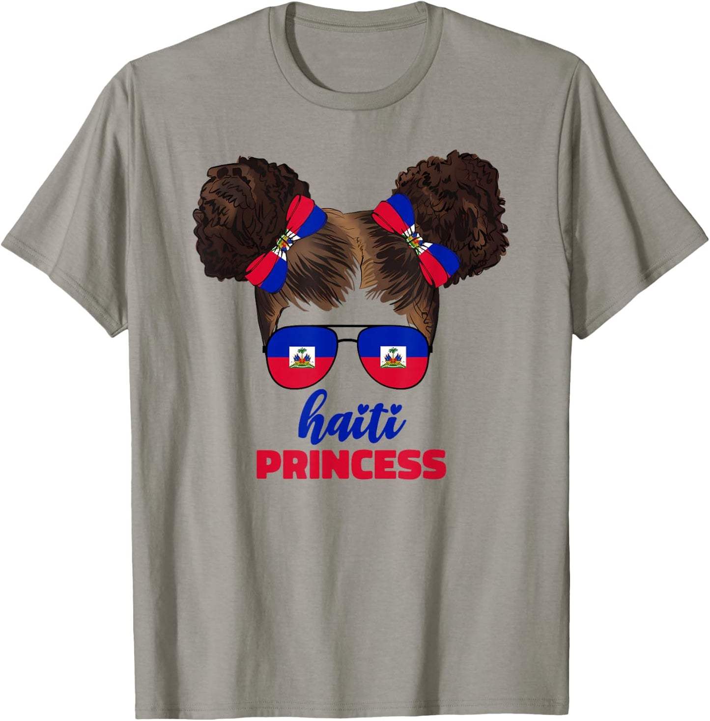 Haitian Princess Kids Youth For Girls Haiti Flag Pride Ayiti T-Shirt - T-Shirt | Sand