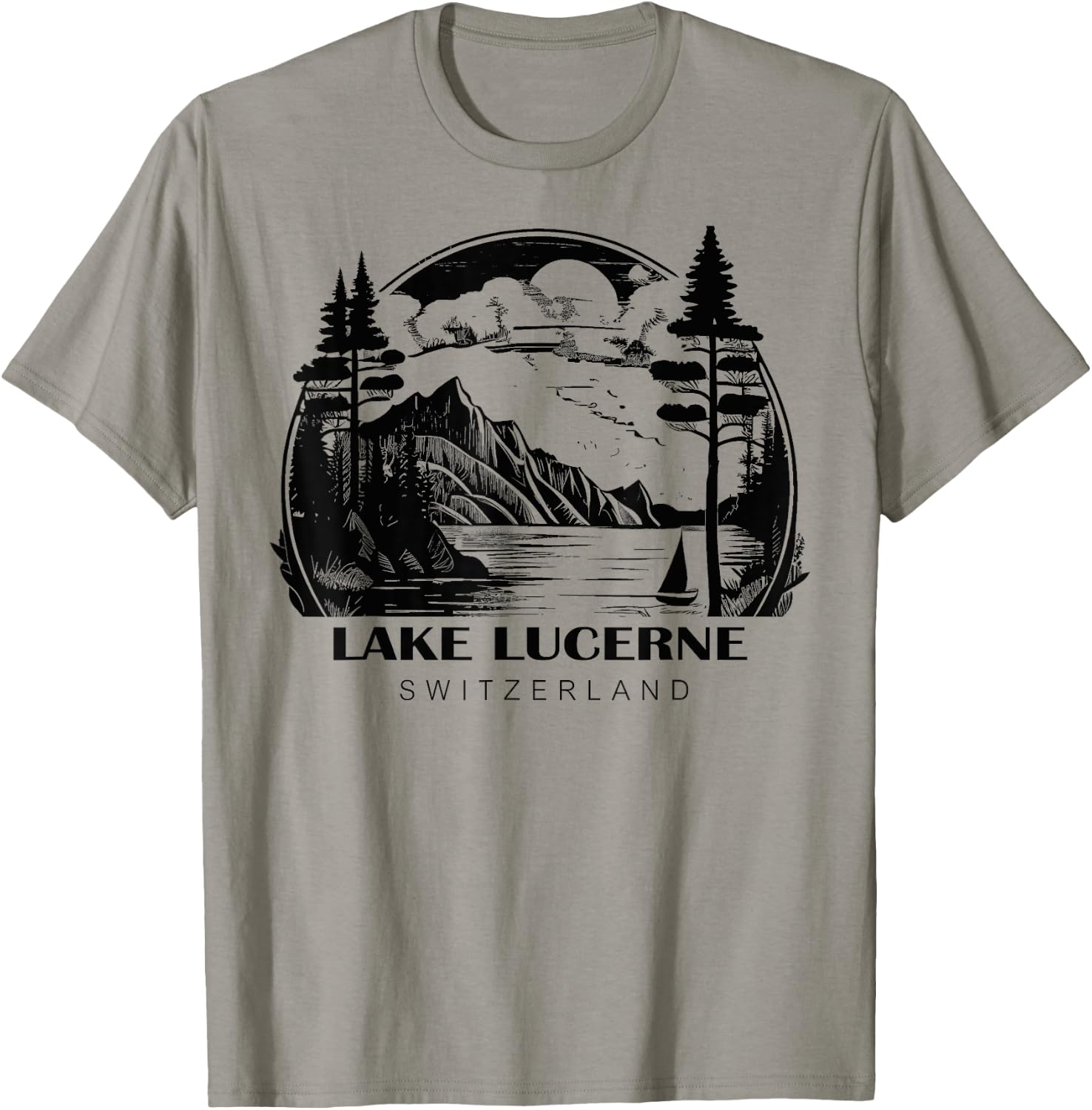 Lake Lucerne Switzerland T-Shirt - T-Shirt | Sand