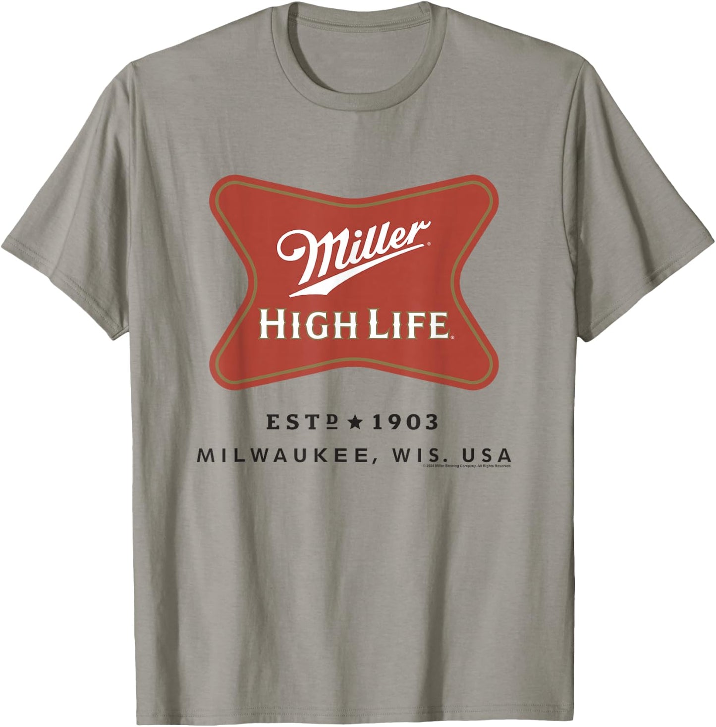 Miller High Life Est. 1903 Milwaukee Wis. USA Vintage T-Shirt - T-Shirt | Sand