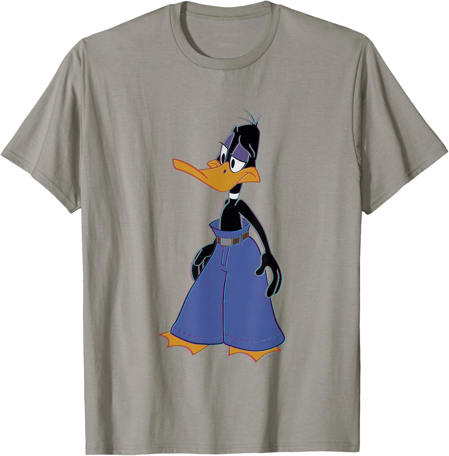 Looney Tunes Daffy Duck Wearing Mall Pants Retro Shot T-Shirt - T-Shirt | Sand