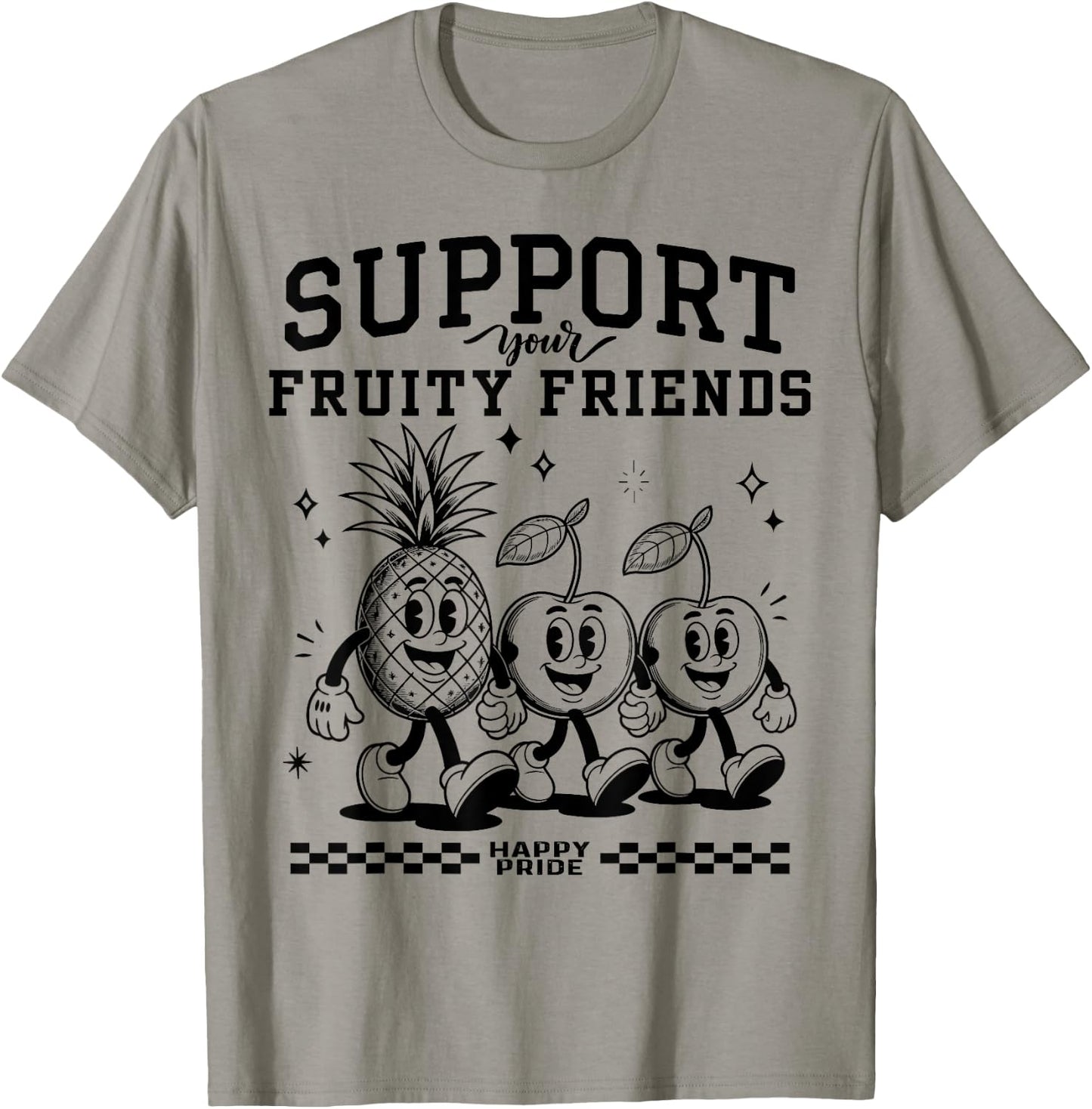 Support Your Fruity Friends T-Shirt - T-Shirt | Sand